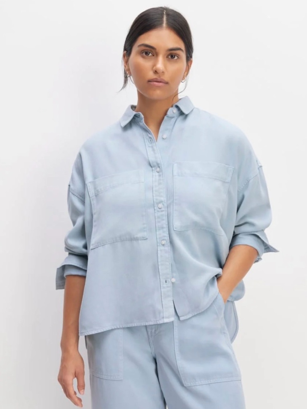 Everlane The Boxy Overshirt in Buttersoft